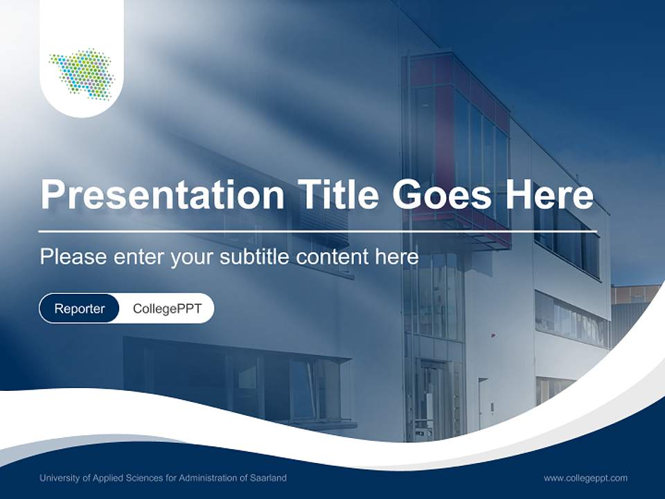 University of Applied Sciences for Administration of Saarland Lecture Sharing and Networking Event PPT Template4:3 ratio PPT effect preview image4