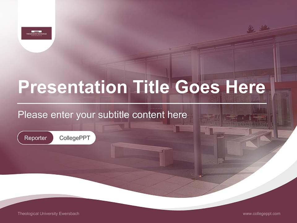 Theological University Ewersbach Lecture Sharing and Networking Event PPT Template4:3 ratio PPT effect preview image4