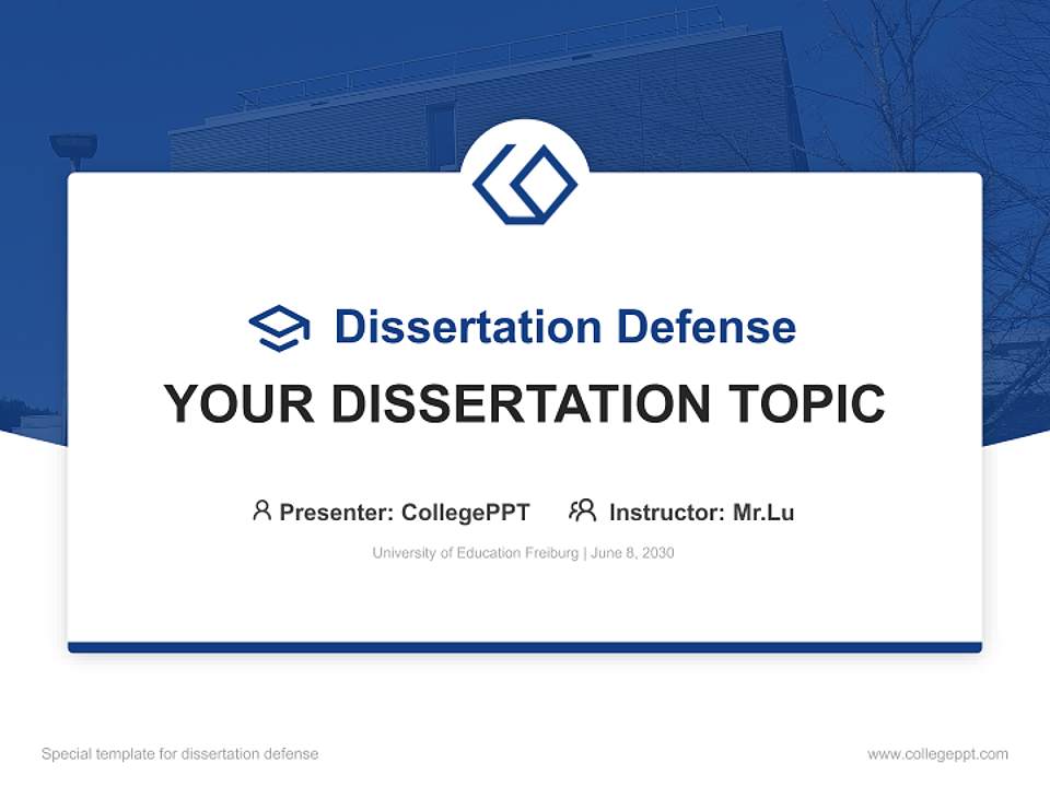 University of Education Freiburg Graduation Thesis Defense PPT Template4:3 ratio PPT effect preview image7