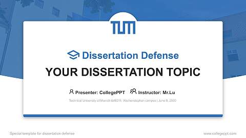Technical University of Munich – Weihenstephan campus Graduation Thesis Defense PPT Template