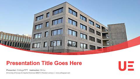 University of Europe for Applied Sciences – Potsdam campus Course/Courseware Creation PPT Template