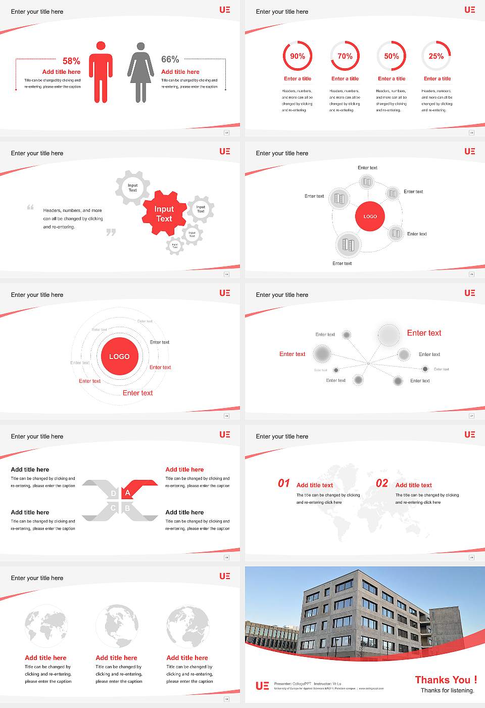 University of Europe for Applied Sciences – Potsdam campus Course/Courseware Creation PPT Template16:9 ratio PPT effect preview image4
