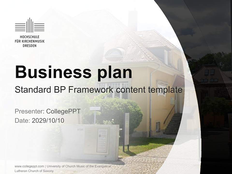 University of Church Music of the Evangelical Lutheran Church of Saxony Competition/Entrepreneurship Contest PPT Template4:3 ratio PPT effect preview image9