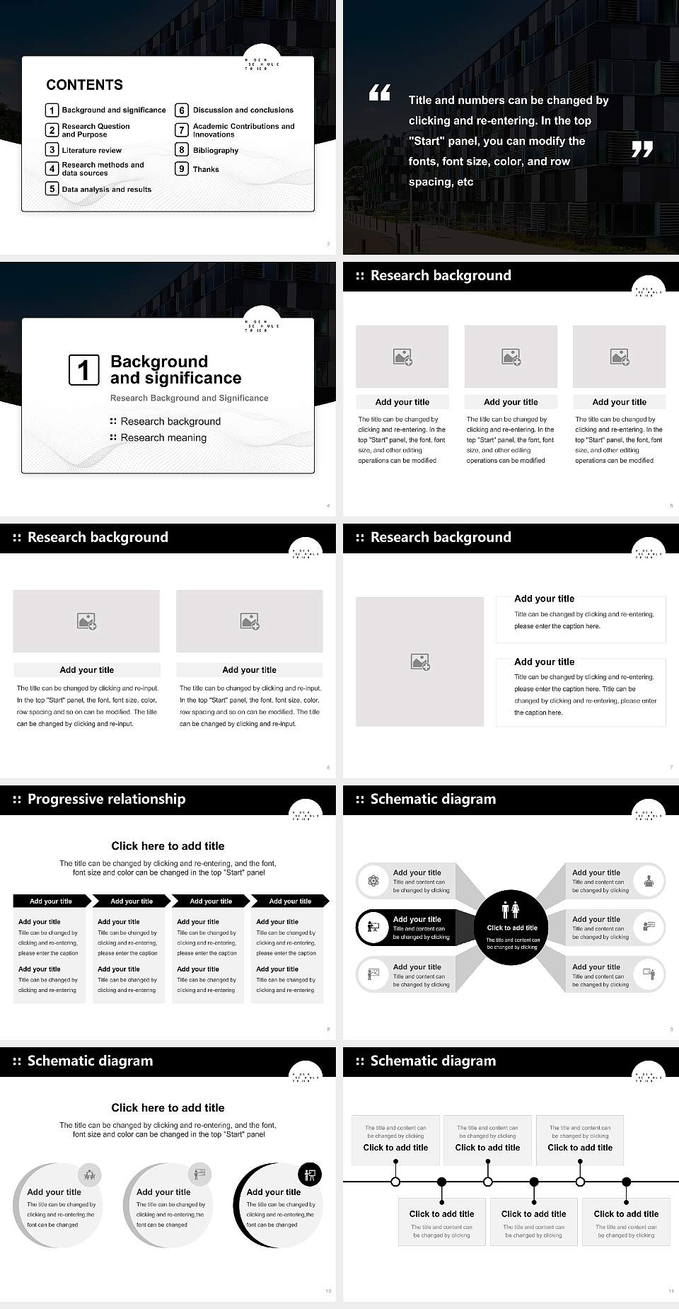 Trier University of Applied Sciences Graduation Thesis Defense PPT Template4:3 ratio PPT effect preview image2