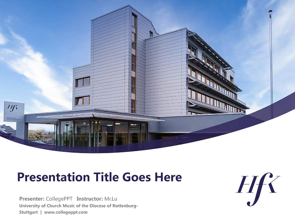 University of Church Music of the Diocese of Rottenburg-Stuttgart Course/Courseware Creation PPT Template4:3 ratio PPT effect preview image5