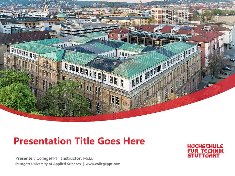 Stuttgart University of Applied Sciences Course/Courseware Creation PPT Template4:3 ratio PPT effect preview image5