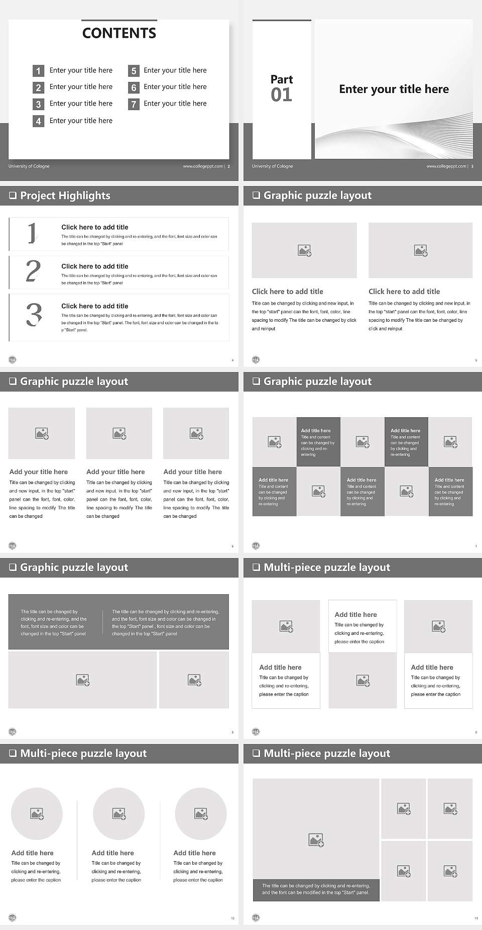 University of Cologne General PPT Template4:3 ratio PPT effect preview image2