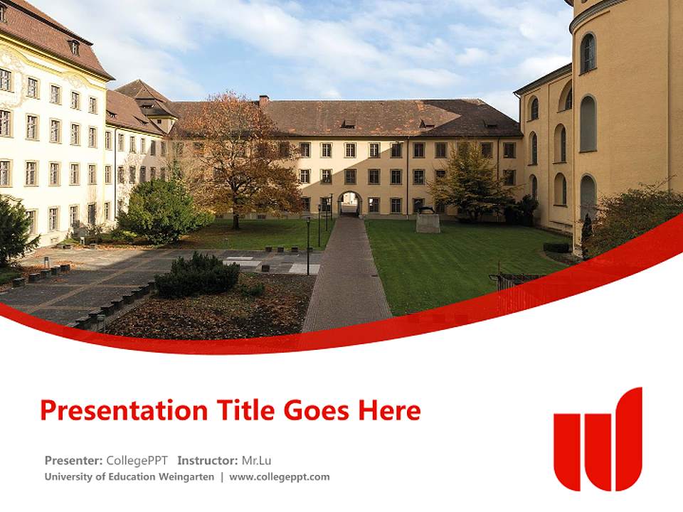 University of Education Weingarten Course/Courseware Creation PPT Template4:3 ratio PPT effect preview image5
