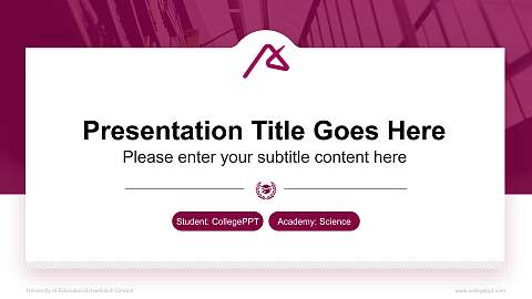 University of Education Schwäbisch Gmünd National Scholarship Defense PPT Template