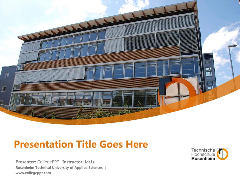 Rosenheim Technical University of Applied Sciences Course/Courseware Creation PPT Template4:3 ratio PPT effect preview image5