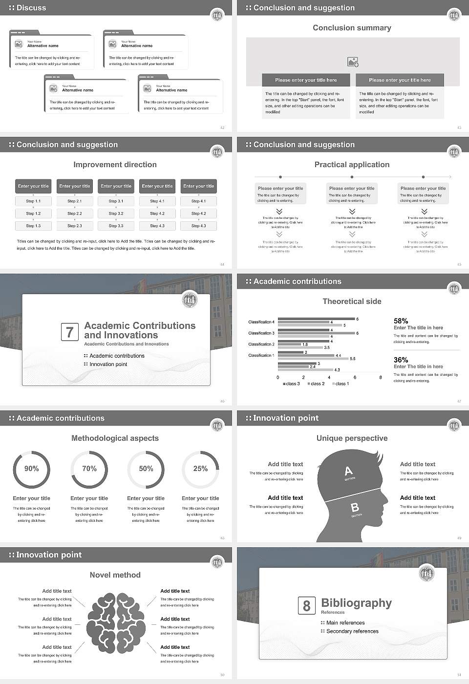 University of Cologne Graduation Thesis Defense PPT Template16:9 ratio PPT effect preview image6