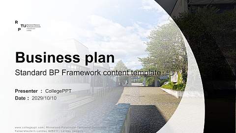 Rhineland-Palatinate Technical University Kaiserslautern-Landau – Landau campus Competition/Entrepreneurship Contest PPT Template