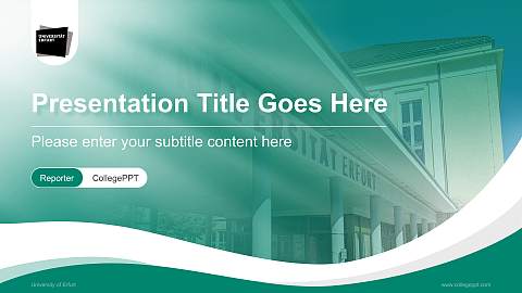 University of Erfurt Lecture Sharing and Networking Event PPT Template