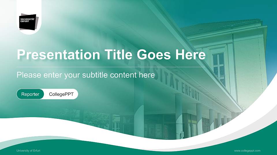 University of Erfurt Lecture Sharing and Networking Event PPT Template16:9 ratio PPT effect preview image