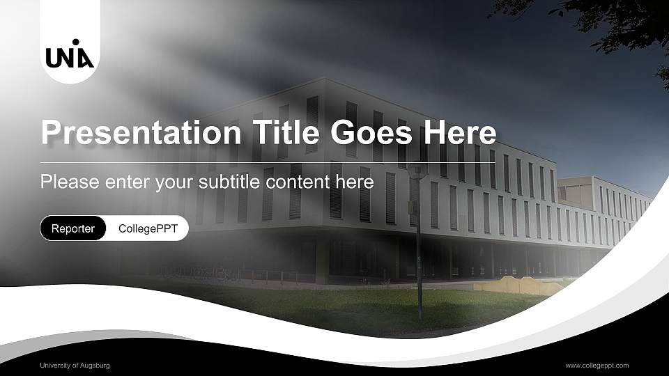 University of Augsburg Lecture Sharing and Networking Event PPT Template16:9 ratio PPT effect preview image