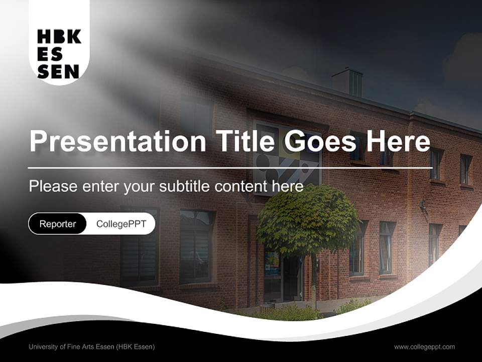 University of Fine Arts Essen (HBK Essen) Lecture Sharing and Networking Event PPT Template4:3 ratio PPT effect preview image4