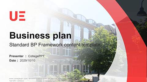 University of Europe for Applied Sciences – Iserlohn campus Competition/Entrepreneurship Contest PPT Template