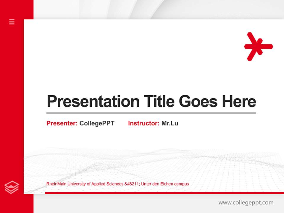 RheinMain University of Applied Sciences – Unter den Eichen campus Thesis Proposal/Graduation Defense PPT Template4:3 ratio PPT effect preview image5
