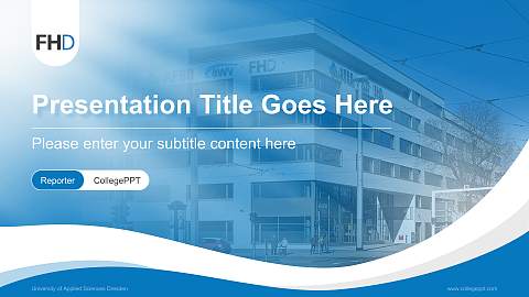 University of Applied Sciences Dresden Lecture Sharing and Networking Event PPT Template