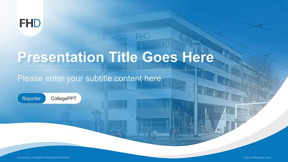 University of Applied Sciences Dresden Lecture Sharing and Networking Event PPT Template16:9 ratio PPT effect preview image