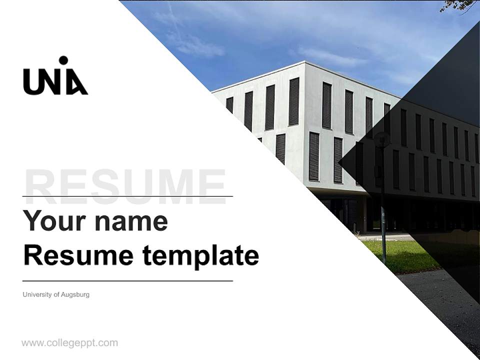 University of Augsburg Resume PPT Template4:3 ratio PPT effect preview image5