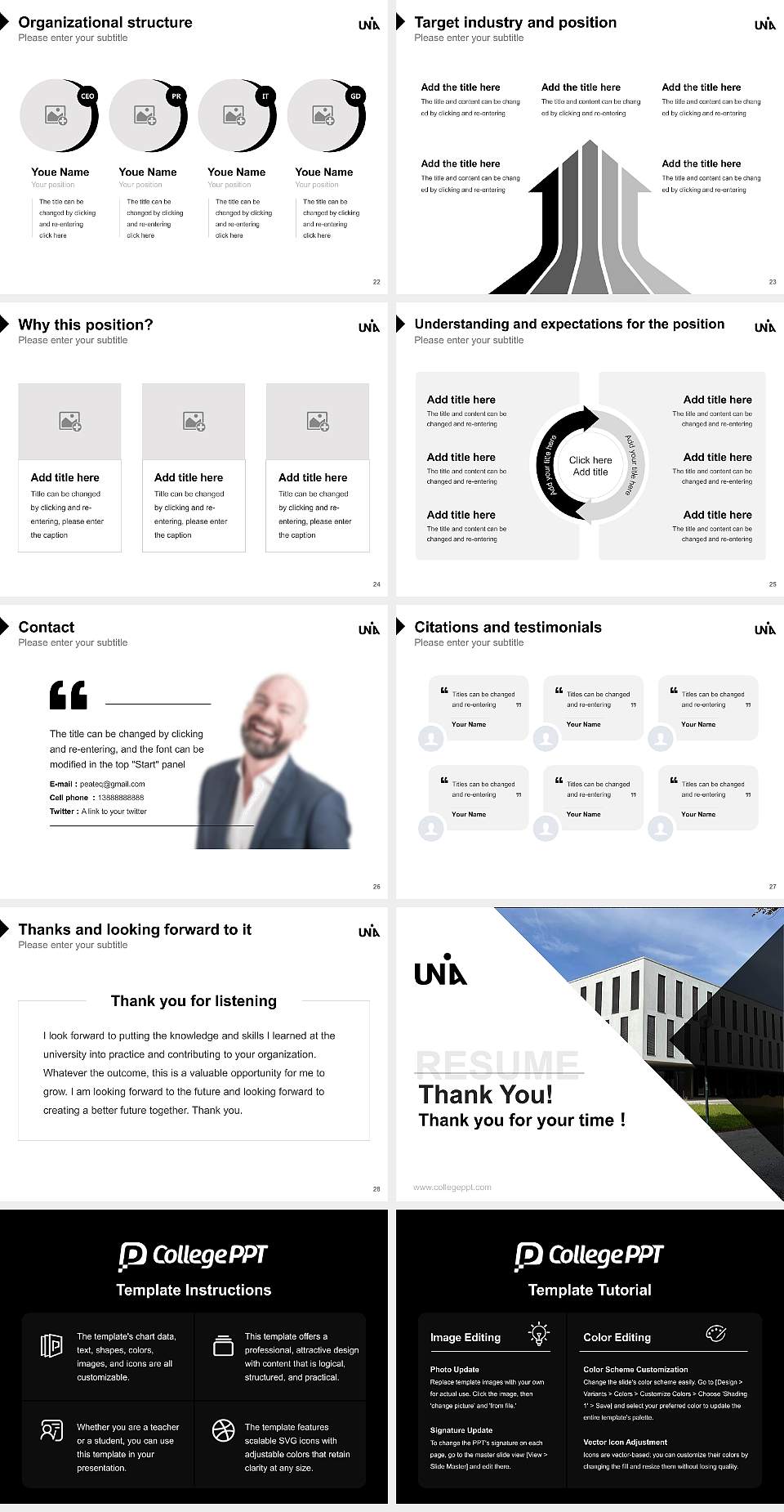 University of Augsburg Resume PPT Template4:3 ratio PPT effect preview image4