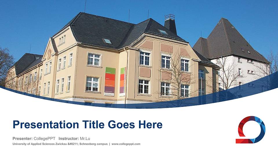 University of Applied Sciences Zwickau – Schneeberg campus Course/Courseware Creation PPT Template16:9 ratio PPT effect preview image