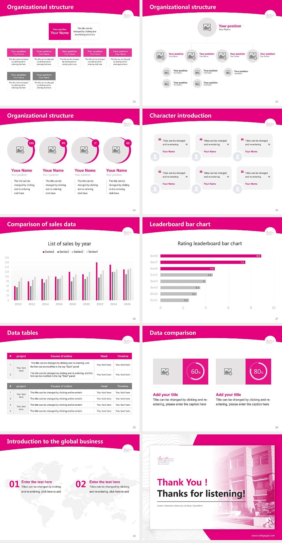 Robert Schumann University of Music Düsseldorf Academic Presentation/Research Findings Report PPT Template4:3 ratio PPT effect preview image4