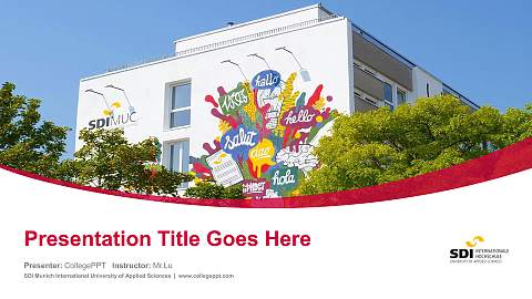 SDI Munich International University of Applied Sciences Course/Courseware Creation PPT Template