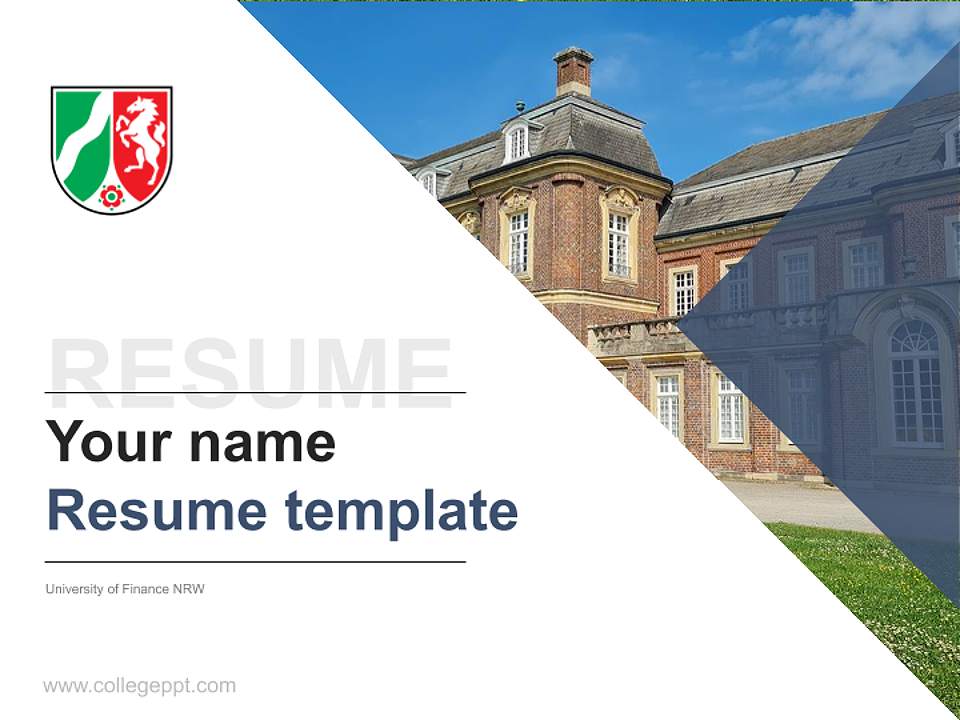 University of Finance NRW Resume PPT Template4:3 ratio PPT effect preview image5