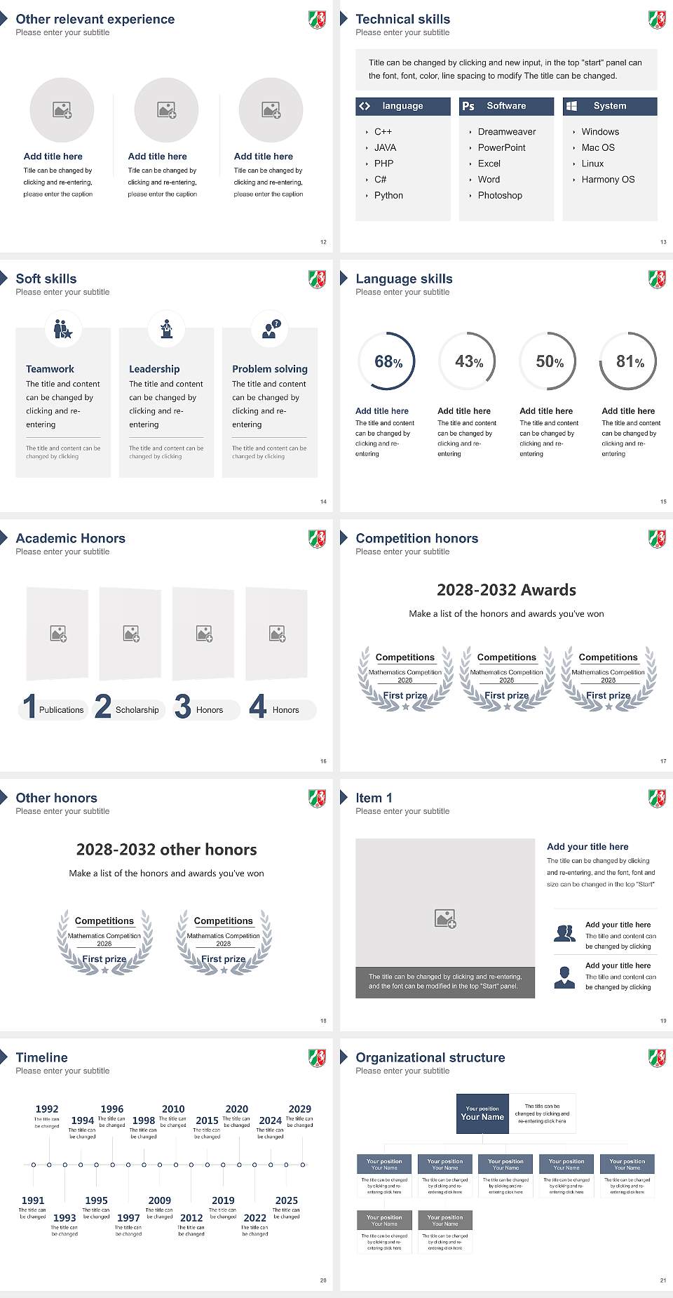 University of Finance NRW Resume PPT Template4:3 ratio PPT effect preview image3
