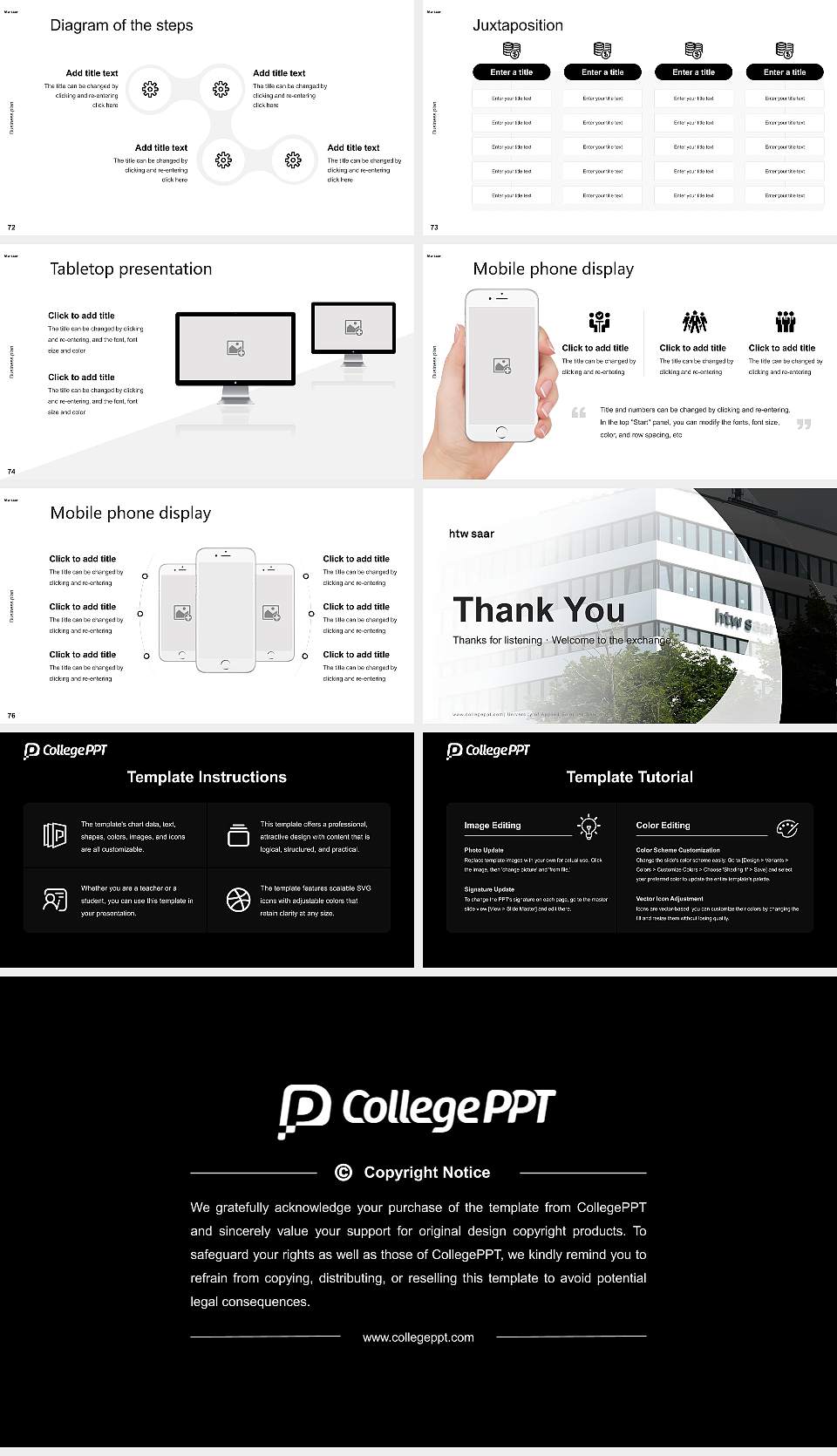 University of Applied Sciences Saarland Competition/Entrepreneurship Contest PPT Template16:9 ratio PPT effect preview image9