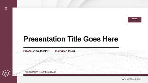 Theological University Ewersbach Thesis Proposal/Graduation Defense PPT Template