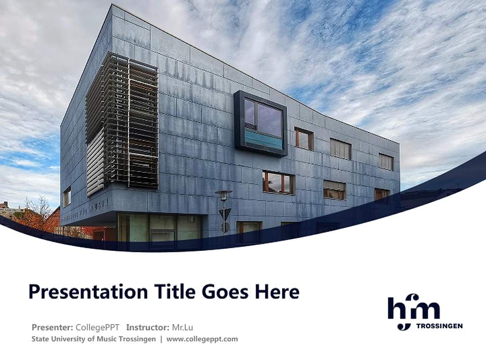 State University of Music Trossingen Course/Courseware Creation PPT Template4:3 ratio PPT effect preview image5