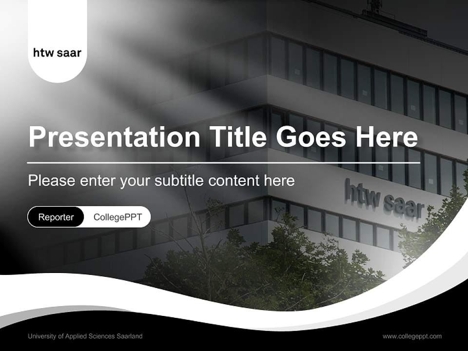 University of Applied Sciences Saarland Lecture Sharing and Networking Event PPT Template4:3 ratio PPT effect preview image4