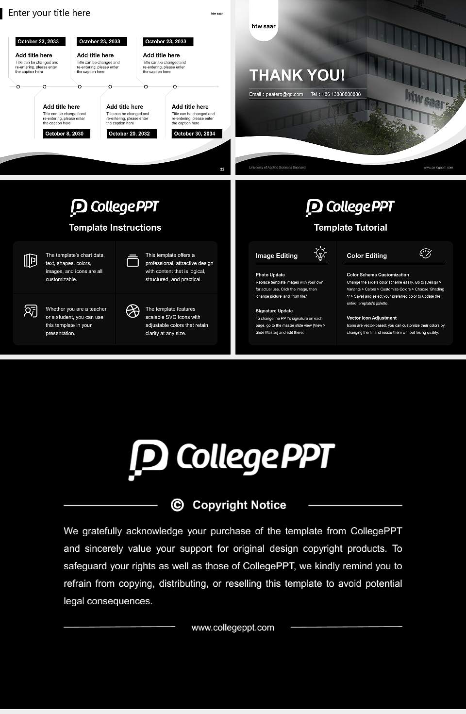 University of Applied Sciences Saarland Lecture Sharing and Networking Event PPT Template4:3 ratio PPT effect preview image4