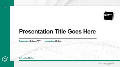 University of Erfurt Thesis Proposal/Graduation Defense PPT Template