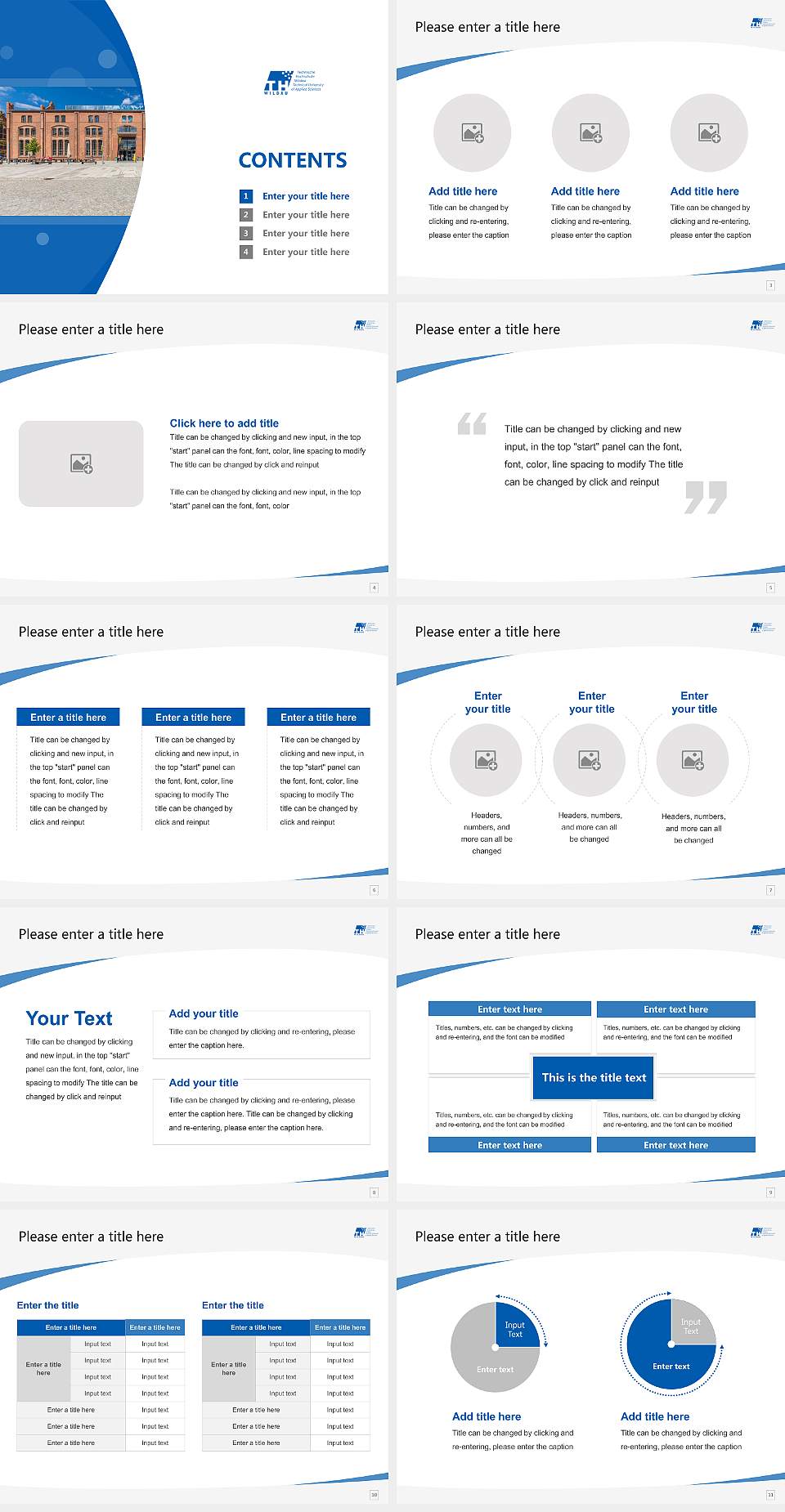 Technical University of Applied Sciences Wildau Course/Courseware Creation PPT Template4:3 ratio PPT effect preview image2