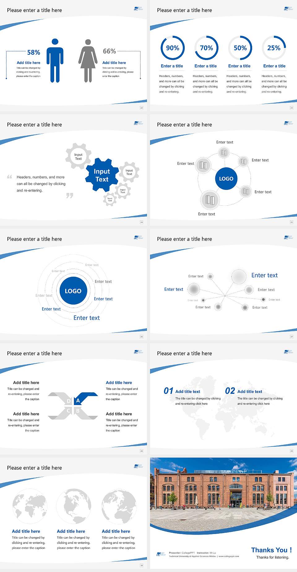 Technical University of Applied Sciences Wildau Course/Courseware Creation PPT Template4:3 ratio PPT effect preview image4