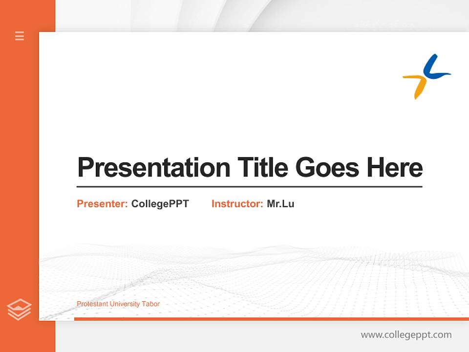 Protestant University Tabor Thesis Proposal/Graduation Defense PPT Template4:3 ratio PPT effect preview image5