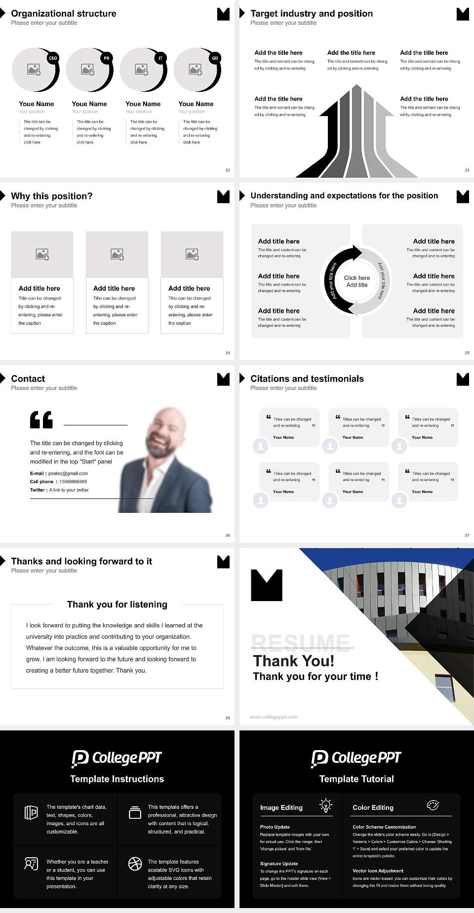 State University of Music and Performing Arts Mannheim Resume PPT Template4:3 ratio PPT effect preview image4