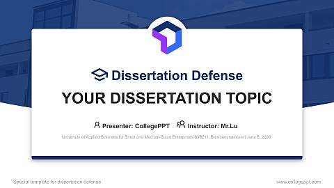 University of Applied Sciences for Small and Medium-Sized Enterprises – Bamberg campus Graduation Thesis Defense PPT Template