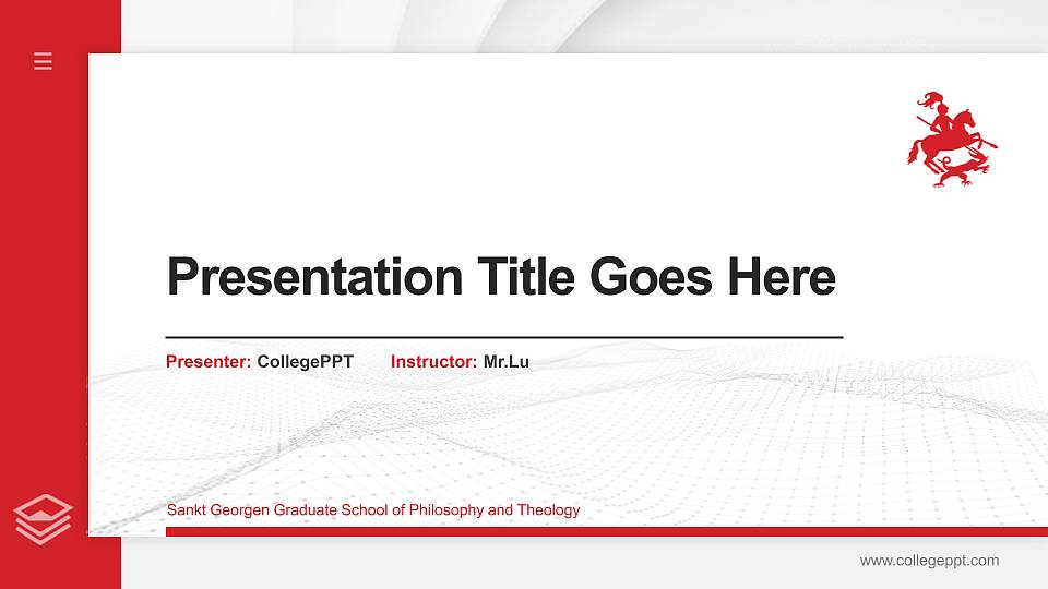 Sankt Georgen Graduate School of Philosophy and Theology Thesis Proposal/Graduation Defense PPT Template16:9 ratio PPT effect preview image