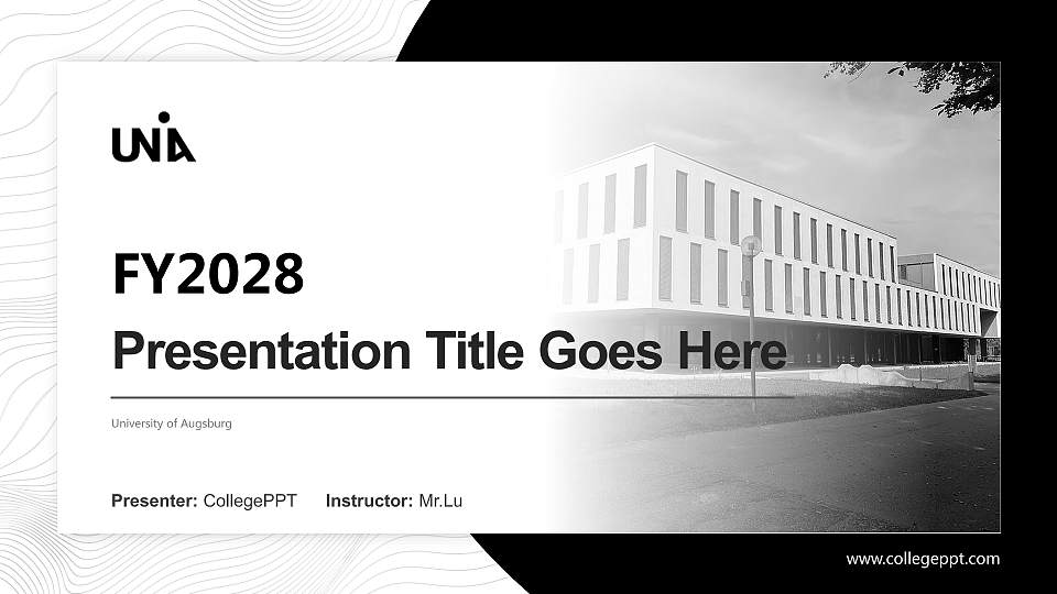 University of Augsburg Academic Presentation/Research Findings Report PPT Template16:9 ratio PPT effect preview image