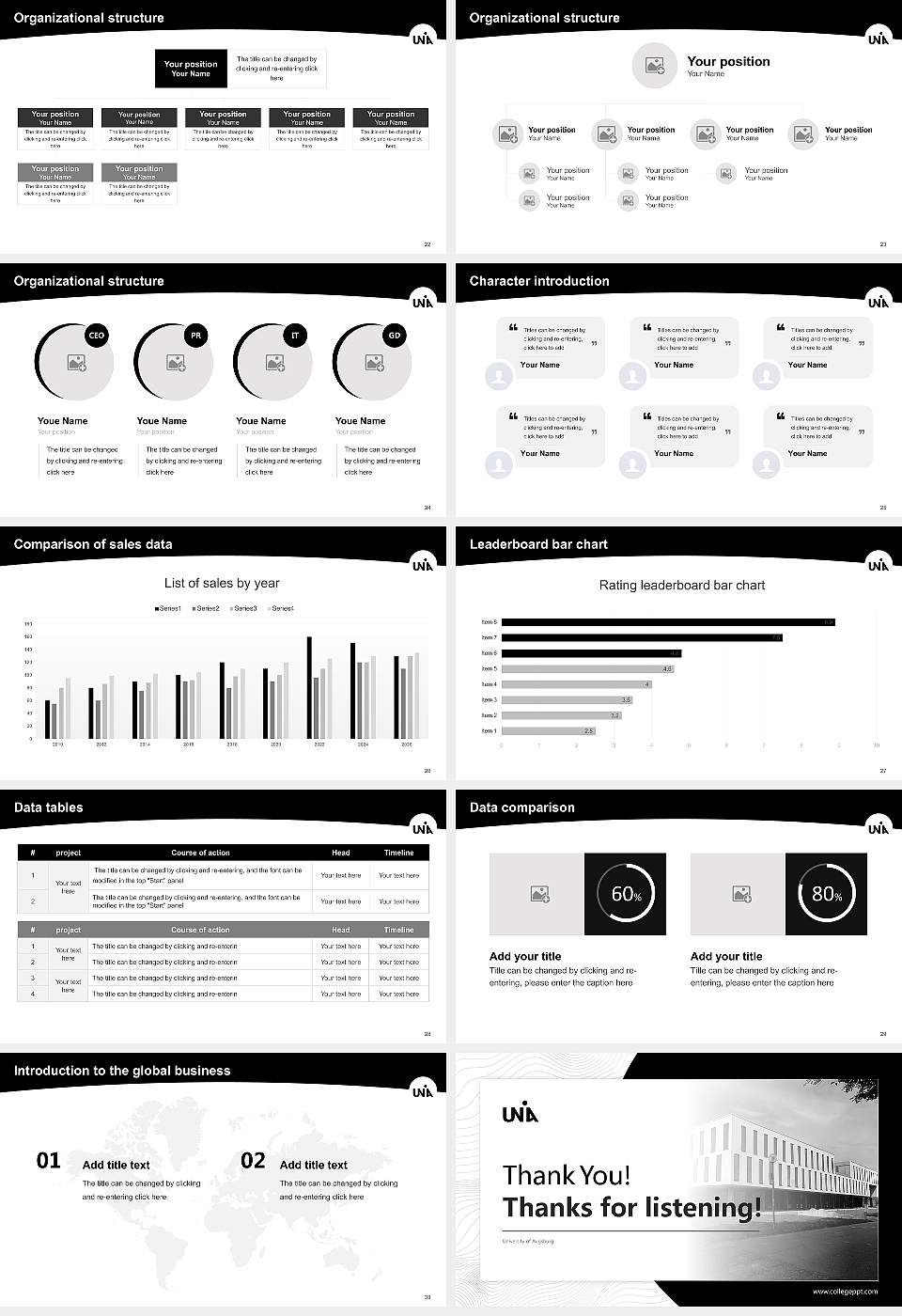 University of Augsburg Academic Presentation/Research Findings Report PPT Template16:9 ratio PPT effect preview image4