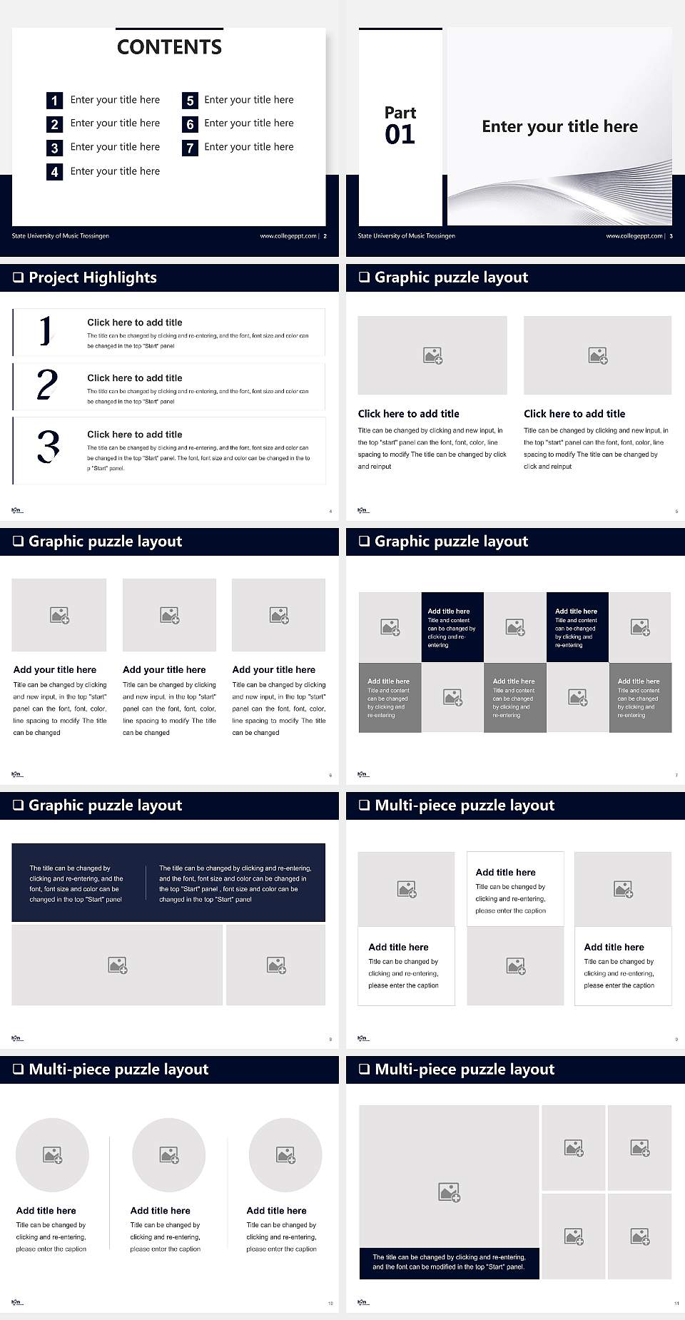 State University of Music Trossingen General PPT Template4:3 ratio PPT effect preview image2