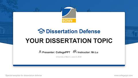 University of Bonn Graduation Thesis Defense PPT Template