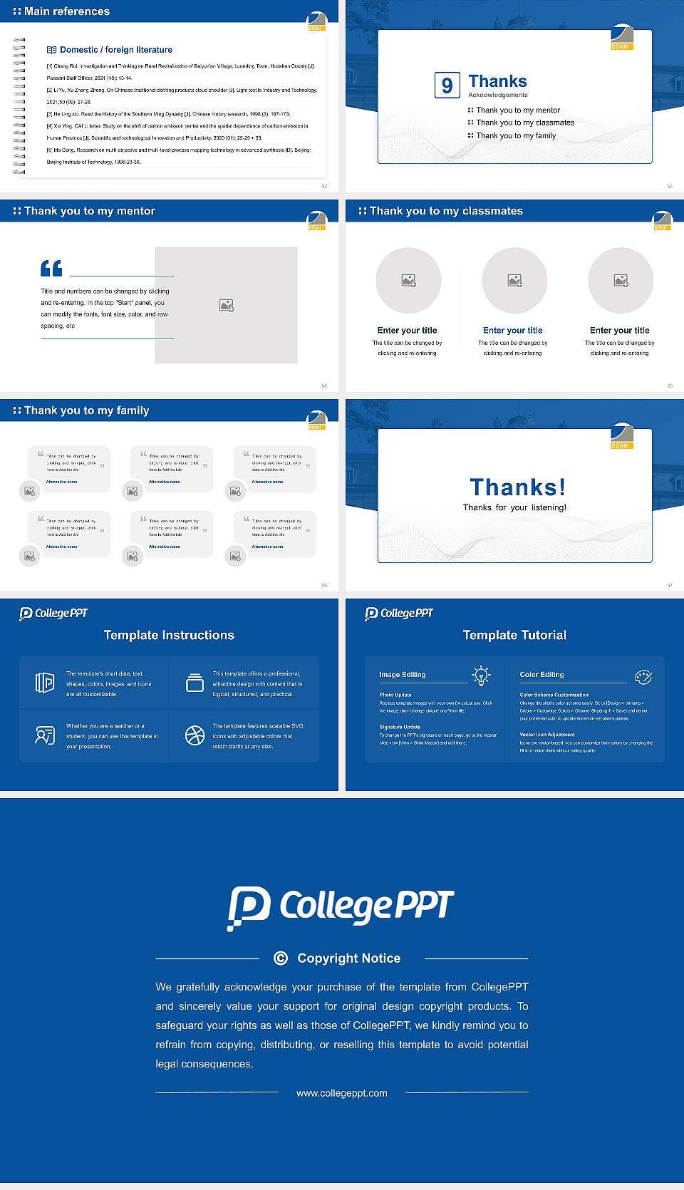 University of Bonn Graduation Thesis Defense PPT Template16:9 ratio PPT effect preview image7