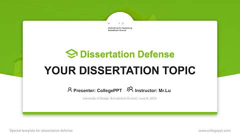 University of Design Schwäbisch Gmünd Graduation Thesis Defense PPT Template