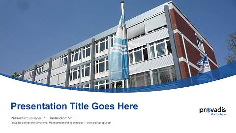 Provadis School of International Management and Technology Course/Courseware Creation PPT Template
